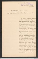 k.k. naturhistorisches Hofmuseum, Intendanzakten 1885-1896 (Hauer), Aktenzahl Z.273.d/1891, Seite 1